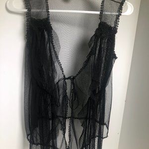 Day trip black lace coverup